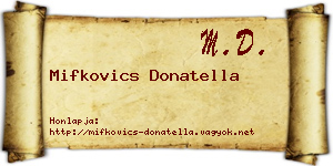 Mifkovics Donatella névjegykártya